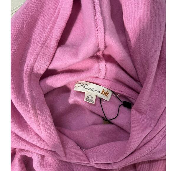 C&C California Kids Pink Hoodie Jogger Sweatsuit Set Size XL Girls - Picture 7 of 7